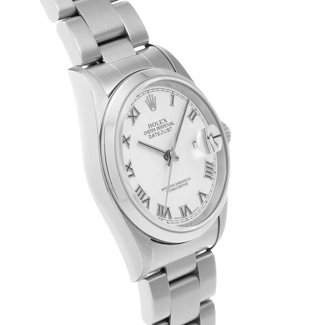 ROLEX DATEJUST WHITE WATCH - 3