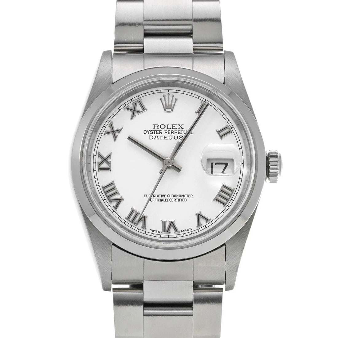 ROLEX DATEJUST WHITE WATCH: ROLEX Datejust white WATCH Brand: ROLEX Type: Wristwatch Material: Band Material Stainless steel, Case Material Stainless steel Color: Dial Color white Size: Case H/about 36mm W/about 36mm D/about