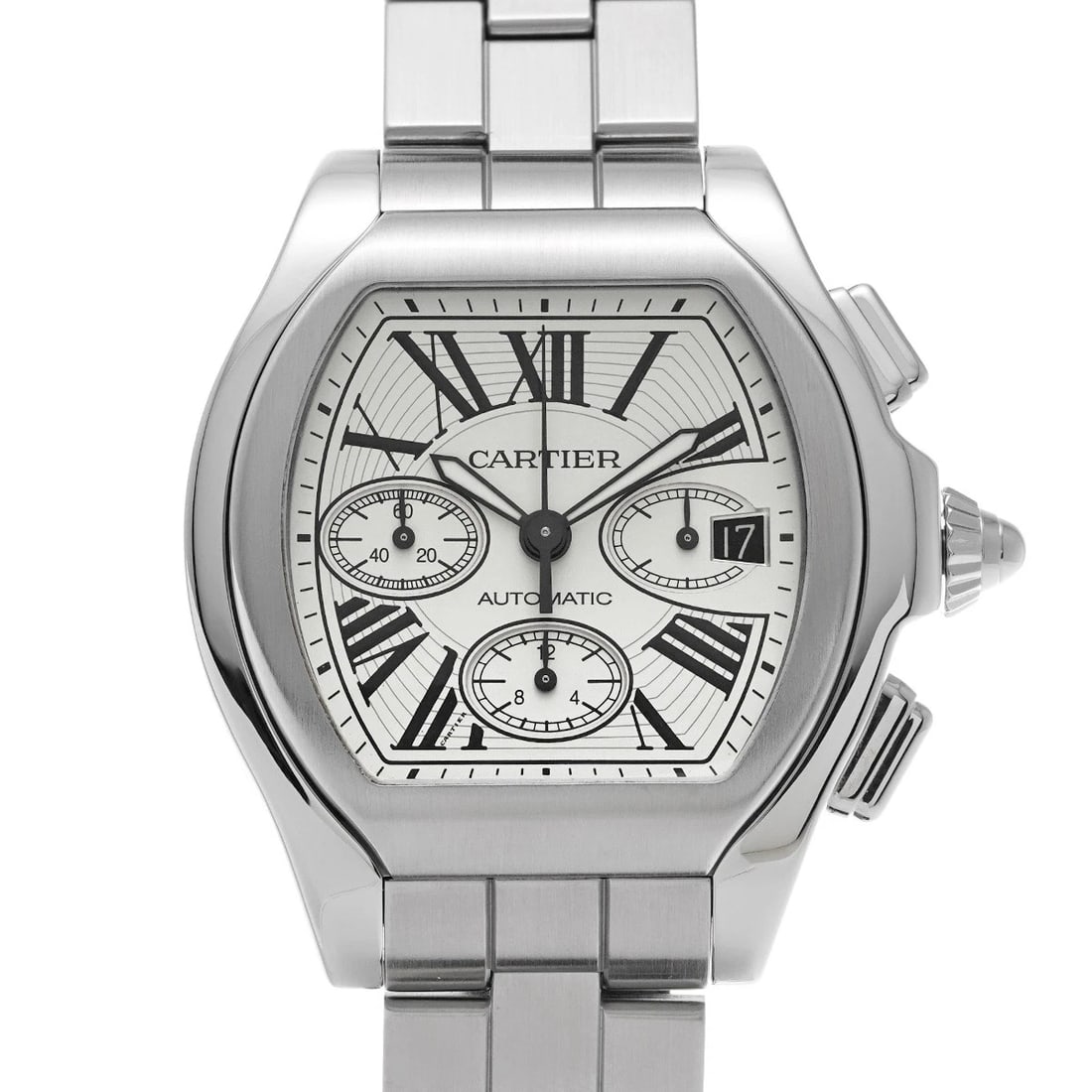 CARTIER ROADSTER CHRONOGRAPH SILVER WATCH (1 of 4)