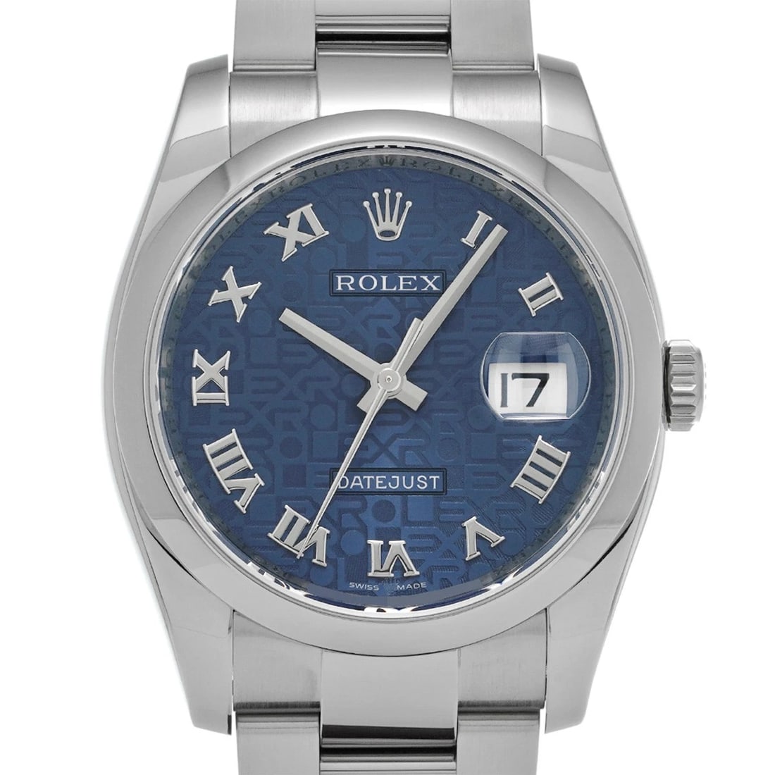 ROLEX DATEJUST BLUE COMPUTER WATCH - 4