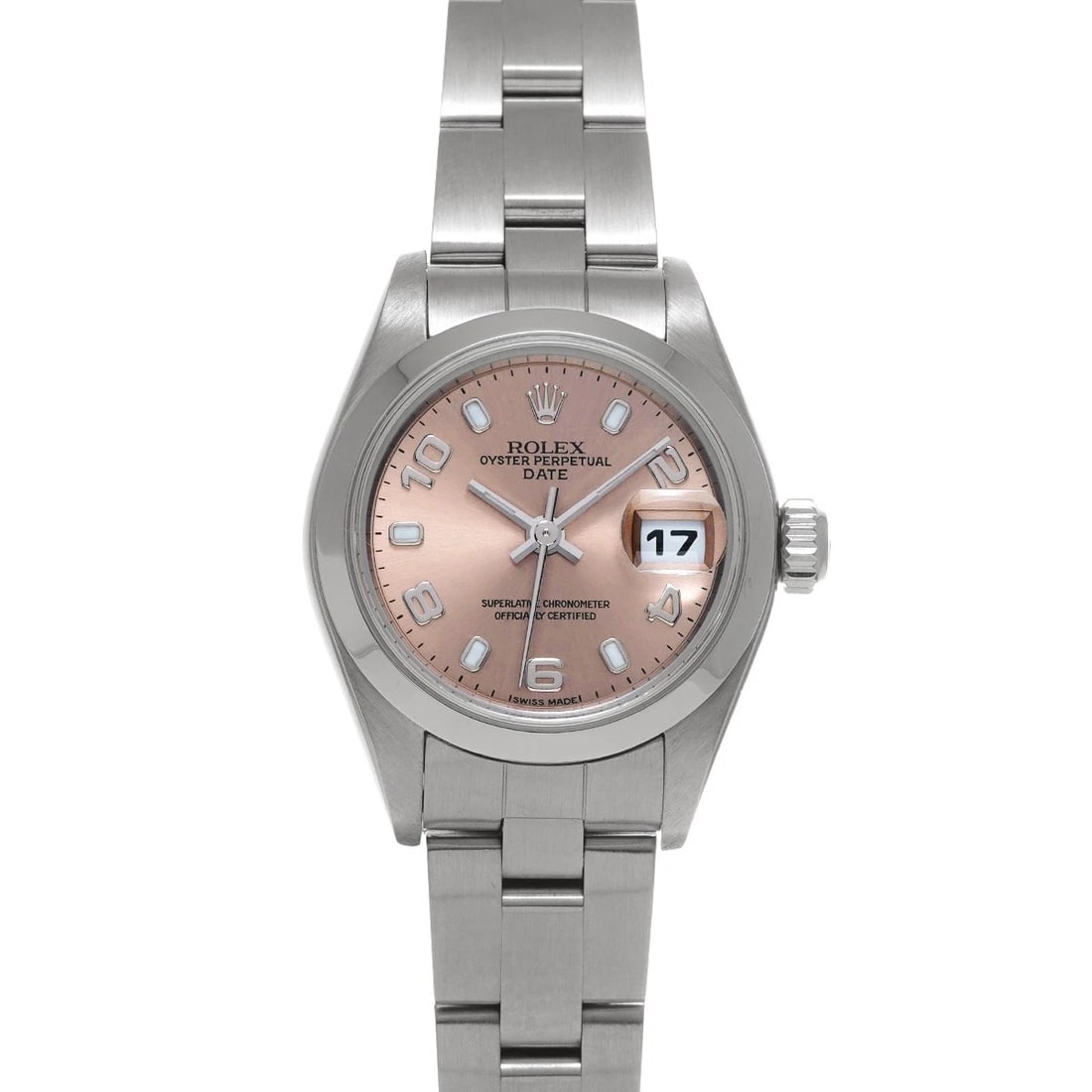 ROLEX OYSTER PERPETUAL PINK WATCH: ROLEX Oyster Perpetual pink WATCH Brand: ROLEX Type: Wristwatch Material: Band Material Stainless steel, Case Material Stainless steel Color: Dial Color pink Size: Case H/about 26mm W/about