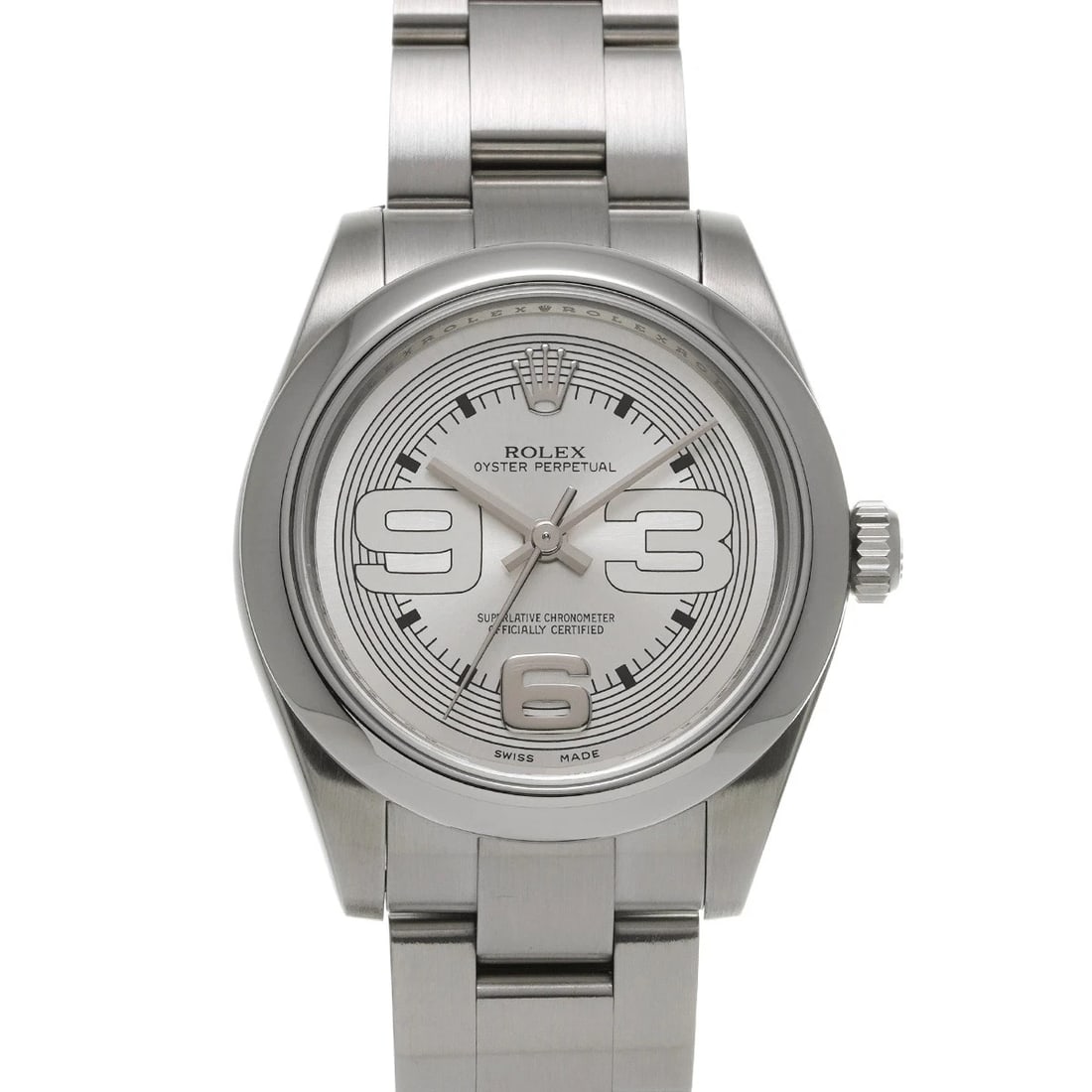ROLEX OYSTER PERPETUAL SILVER WATCH: ROLEX Oyster Perpetual Silver WATCH Brand: ROLEX Type: Wristwatch Material: Band Material Stainless steel, Case Material Stainless steel Color: Dial Color Silver Size: Case H/about 31mm