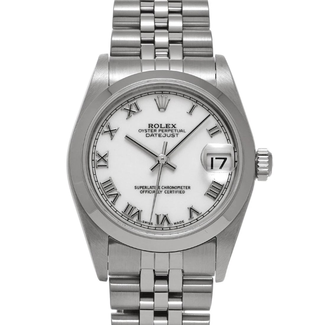 ROLEX DATEJUST WHITE WATCH: ROLEX Datejust white WATCH Brand: ROLEX Type: Wristwatch Material: Band Material Stainless steel, Case Material Stainless steel Color: Dial Color white Size: Case H/about 31mm W/about 31mm D/about