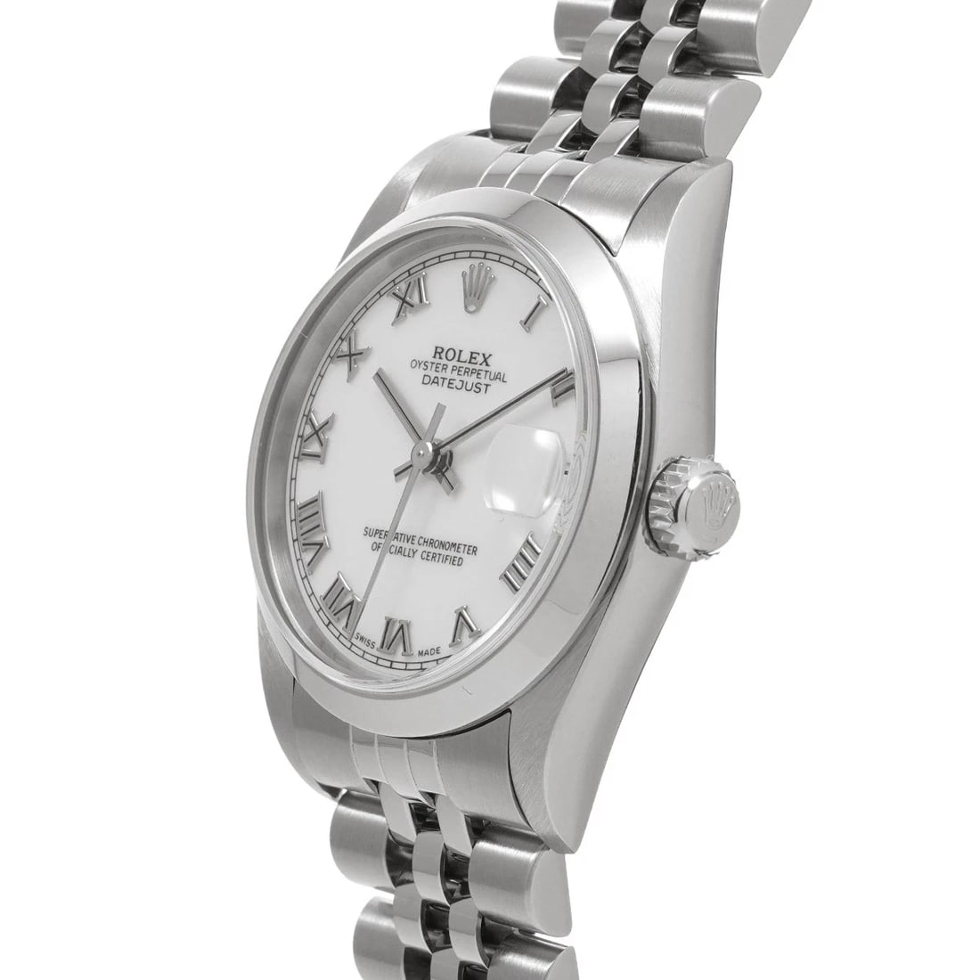 ROLEX DATEJUST WHITE WATCH - 2