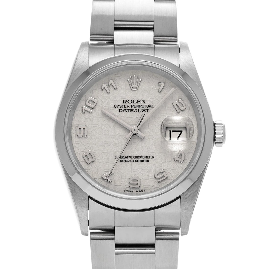 ROLEX DATEJUST IVORY COMPUTER WATCH: ROLEX Datejust Ivory Computer WATCH Brand: ROLEX Type: Wristwatch Material: Band Material Stainless steel, Case Material Stainless steel Color: Dial Color Ivory Computer Size: Case H/about 36mm W/