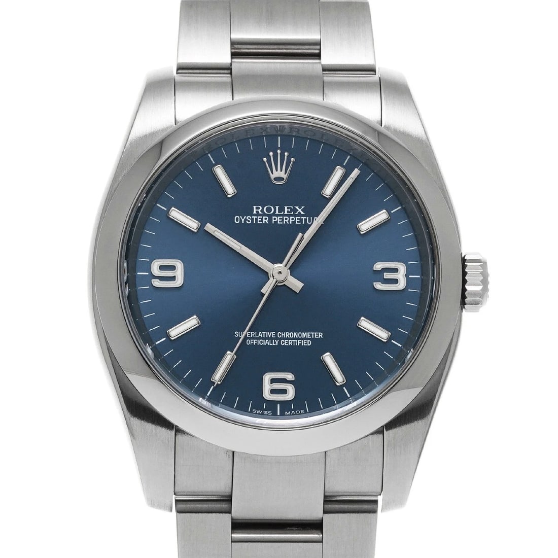 ROLEX OYSTER PERPETUAL BLUE WATCH (1 of 4)