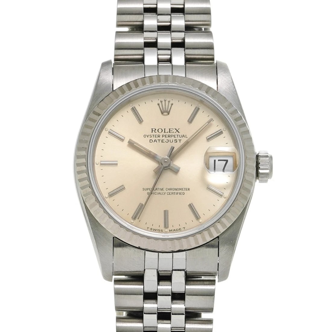 ROLEX DATEJUST SILVER WATCH: ROLEX Datejust Silver WATCH Brand: ROLEX Type: Wristwatch Material: Band Material Stainless steel, Case Material Stainless steel Color: Dial Color Silver Size: Case H/about 31mm W/about 31mm D/abo
