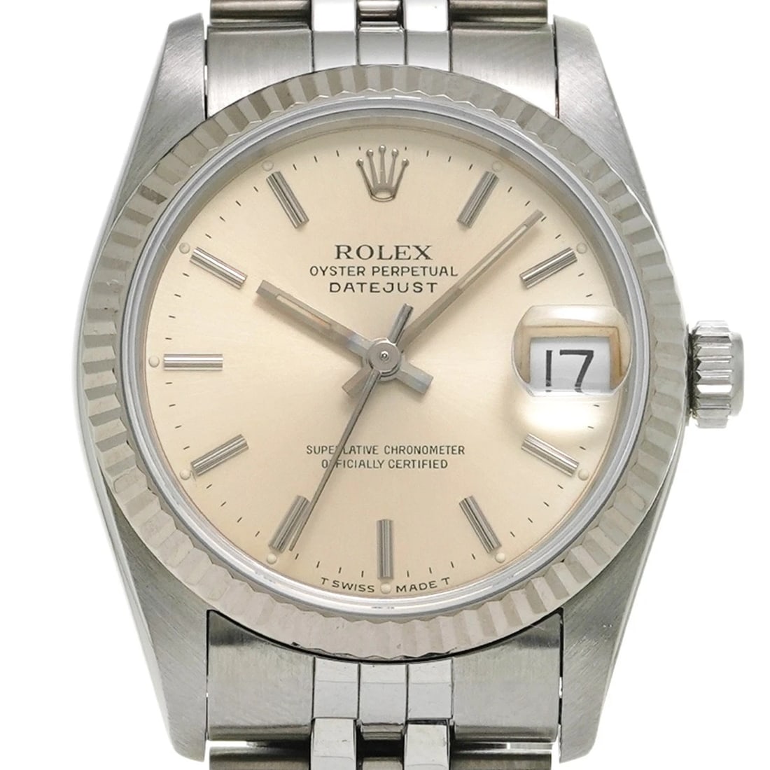 ROLEX DATEJUST SILVER WATCH - 4