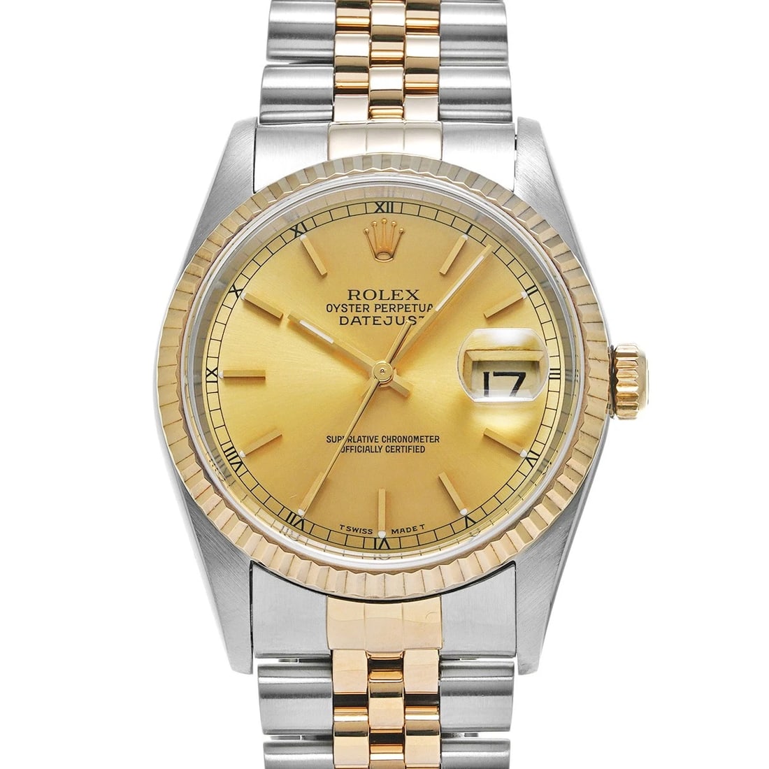 ROLEX DATEJUST CHAMPAGNE WATCH (1 of 4)