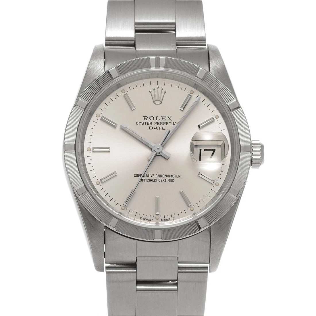 ROLEX OYSTER PERPETUAL SILVER WATCH: ROLEX Oyster Perpetual Silver WATCH Brand: ROLEX Type: Wristwatch Material: Band Material Stainless steel, Case Material Stainless steel Color: Dial Color Silver Size: Case H/about 34mm