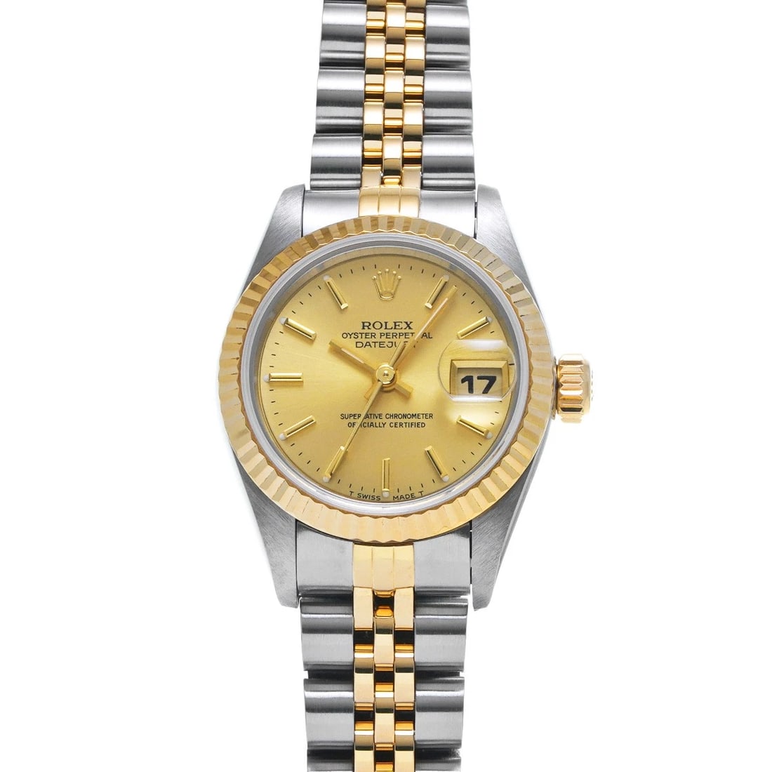 ROLEX DATEJUST CHAMPAGNE WATCH: ROLEX Datejust Champagne WATCH Brand: ROLEX Type: Wristwatch Material: Band Material Stainless steel/Yellow Gold, Case Material Stainless steel Color: Dial Color Champagne Size: Case H/about