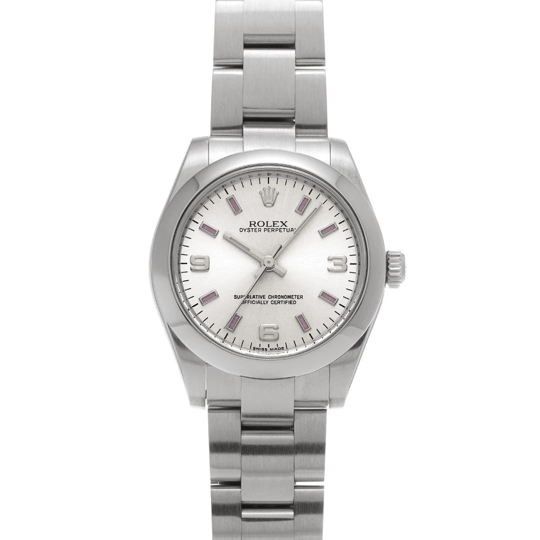 ROLEX OYSTER PERPETUAL SILVER WATCH (1 of 5)