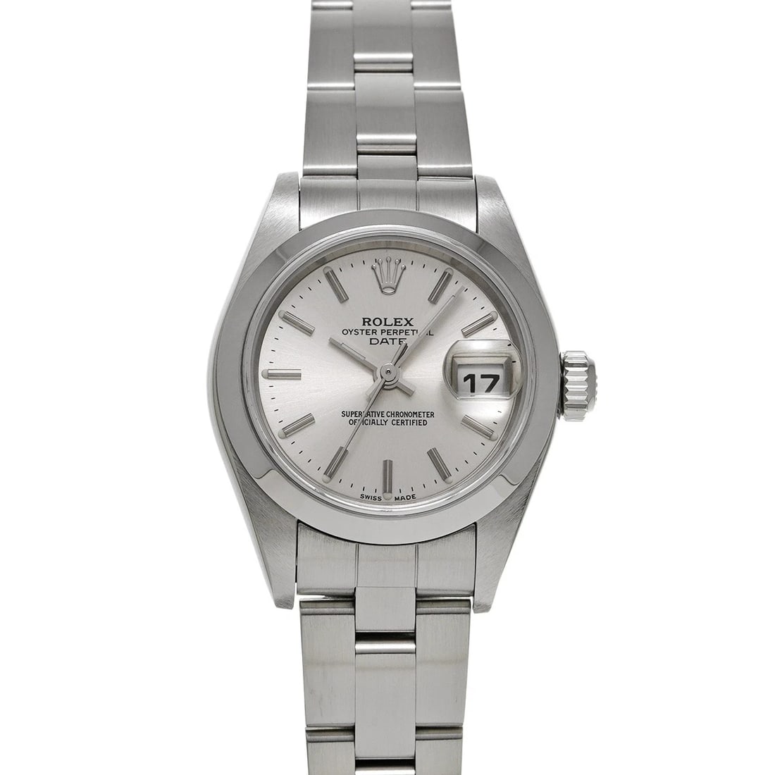 ROLEX OYSTER PERPETUAL SILVER WATCH: ROLEX Oyster Perpetual Silver WATCH Brand: ROLEX Type: Wristwatch Material: Band Material Stainless steel, Case Material Stainless steel Color: Dial Color Silver Size: Case H/about 26mm