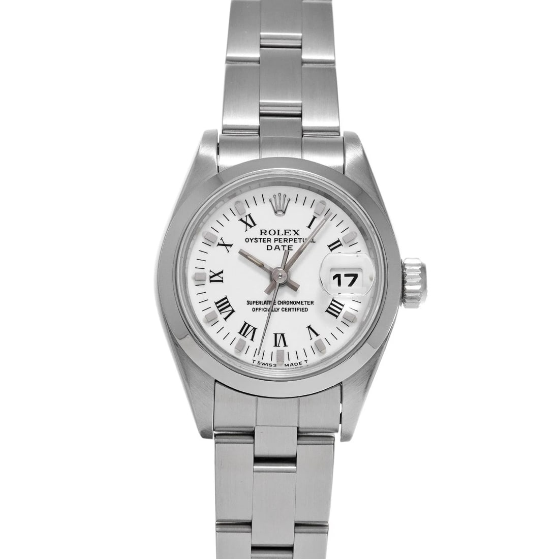 ROLEX OYSTER PERPETUAL WHITE WATCH (1 of 4)