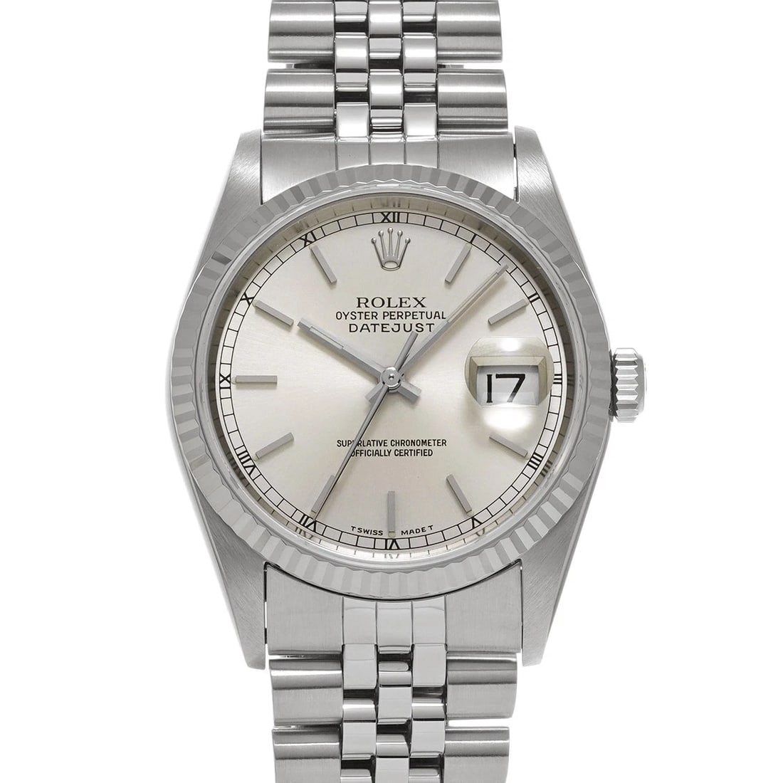 ROLEX DATEJUST SILVER WATCH (1 of 4)