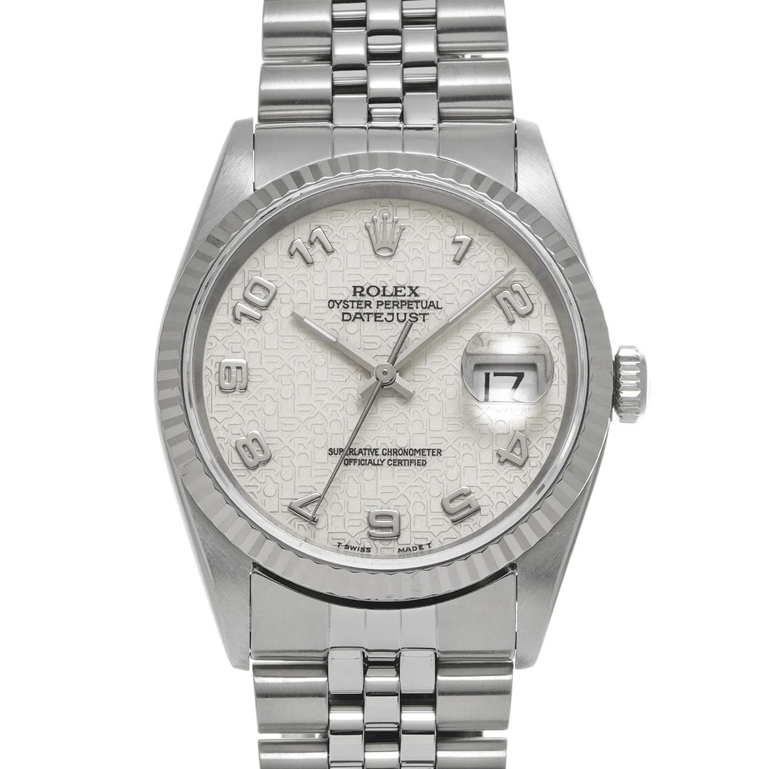 ROLEX DATEJUST IVORY COMPUTER WATCH: ROLEX Datejust Ivory Computer WATCH Brand: ROLEX Type: Wristwatch Material: Band Material Stainless steel, Case Material Stainless steel Color: Dial Color Ivory Computer Size: Case H/about 36mm W/