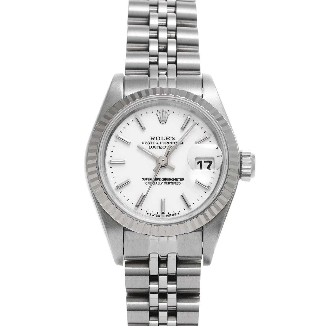 ROLEX DATEJUST WHITE WATCH: ROLEX Datejust white WATCH Brand: ROLEX Type: Wristwatch Material: Band Material Stainless steel, Case Material Stainless steel Color: Dial Color white Size: Case H/about 26mm W/about 26mm D/about