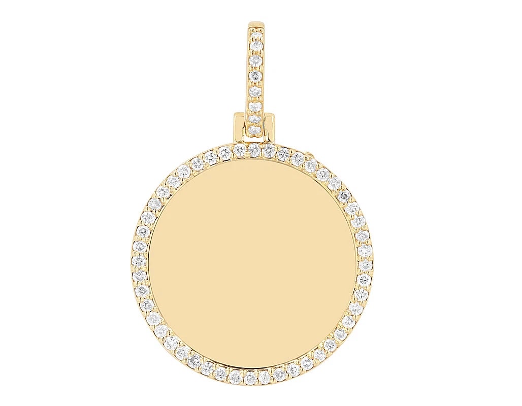DIAMOND ROUND MEMORY PENDANT 10K YELLOW GOLD (1 of 3)