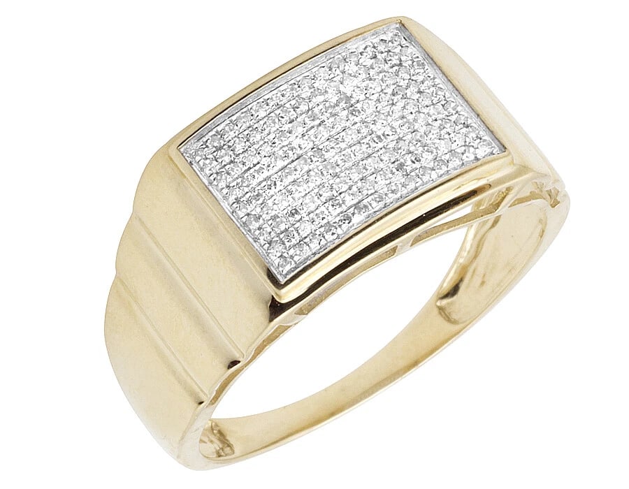 10K YELLOW GOLD MENS SQUARE STEP SHANK REAL DIAMOND WEDDING RING: 10K Yellow Gold Mens Square Step Shank Real Diamond Wedding Ring Brand: None Type: Ring Material: Metal Yellow Gold Main Stone Natural Color: None Size: 10 US Accessories: None Accessories