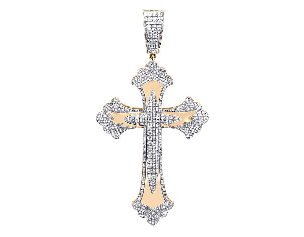 REAL DIAMOND GOTHIC CROSS PENDANT (1 of 2)