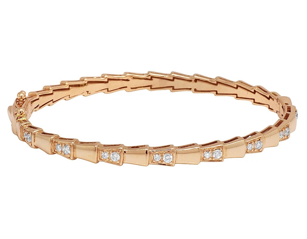 REAL DIAMOND STEPS 2/ BANGLE 14K ROSE GOLD (1 of 4)