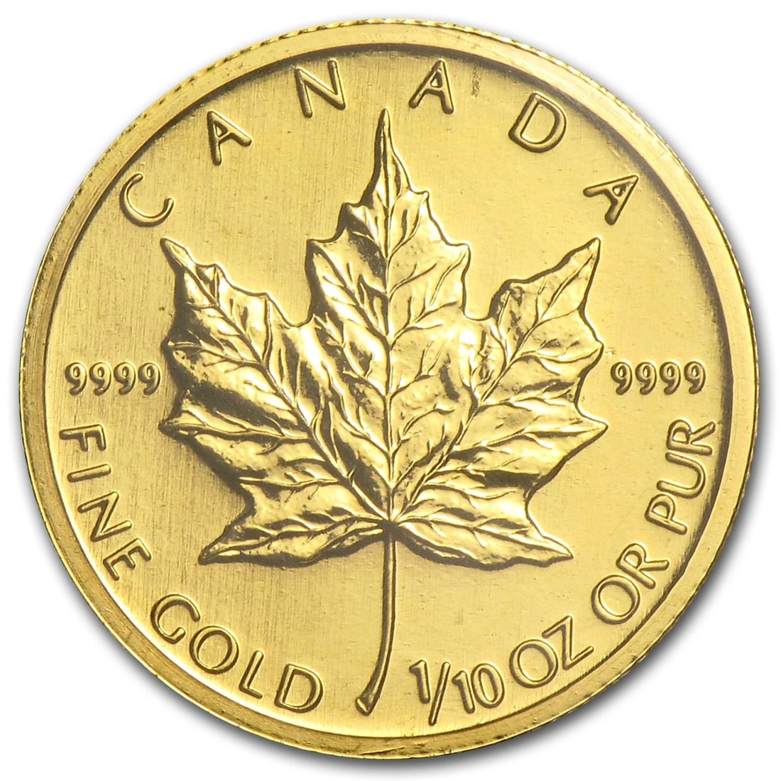2009 CANADA 1/10 OZ GOLD MAPLE LEAF BU (1 of 2)