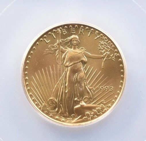 1993 $10 AMERICAN GOLD EAGLE (1 of 2)