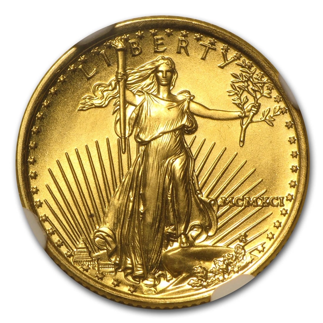 1991 1/10 OZ AMERICAN GOLD EAGLE (1 of 3)