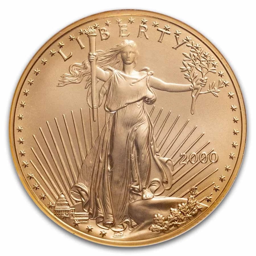 1 OZ BURNISHED AMERICAN GOLD EAGLE (1 of 2)