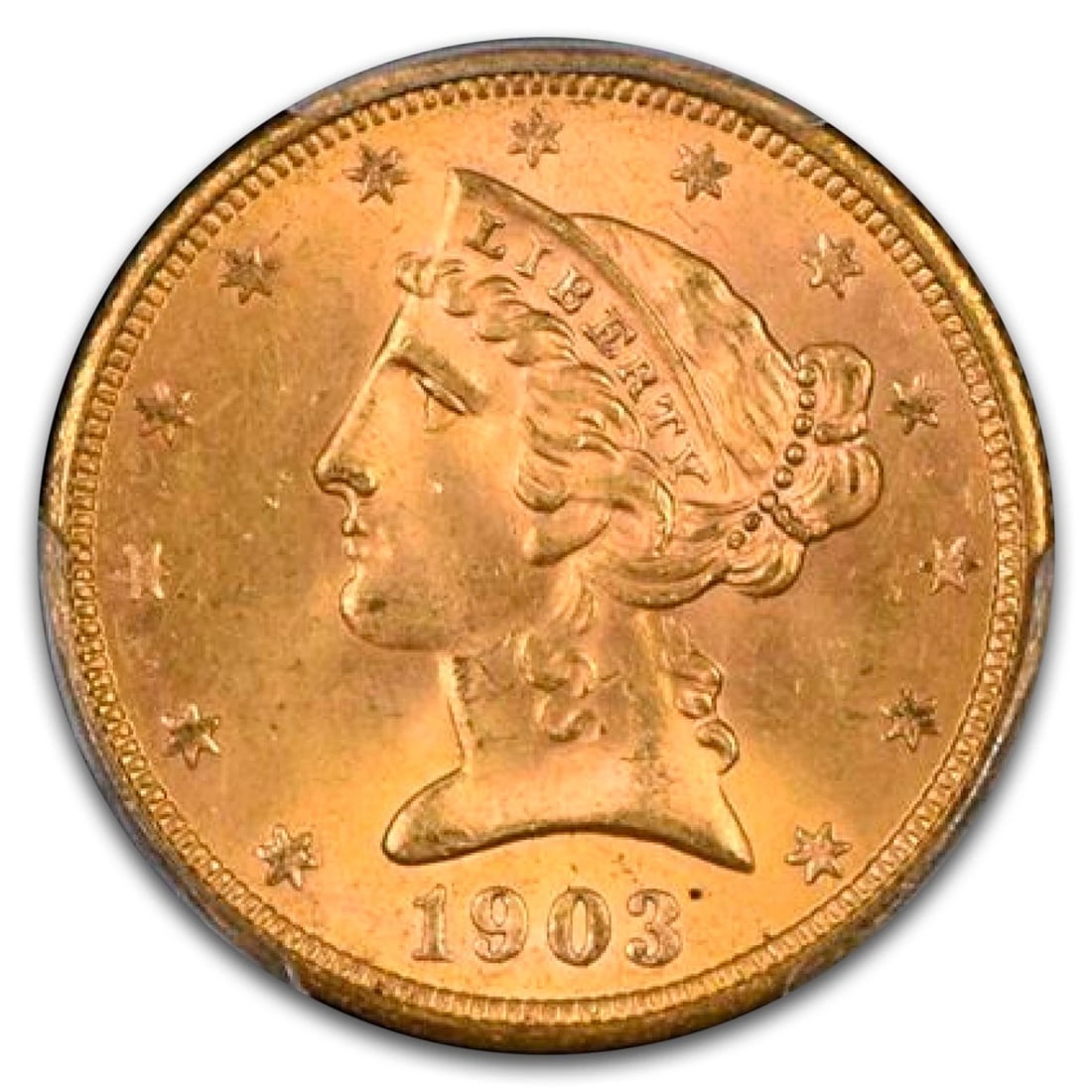 1903-S $5 LIBERTY GOLD HALF EAGLE MS-65 (1 of 2)