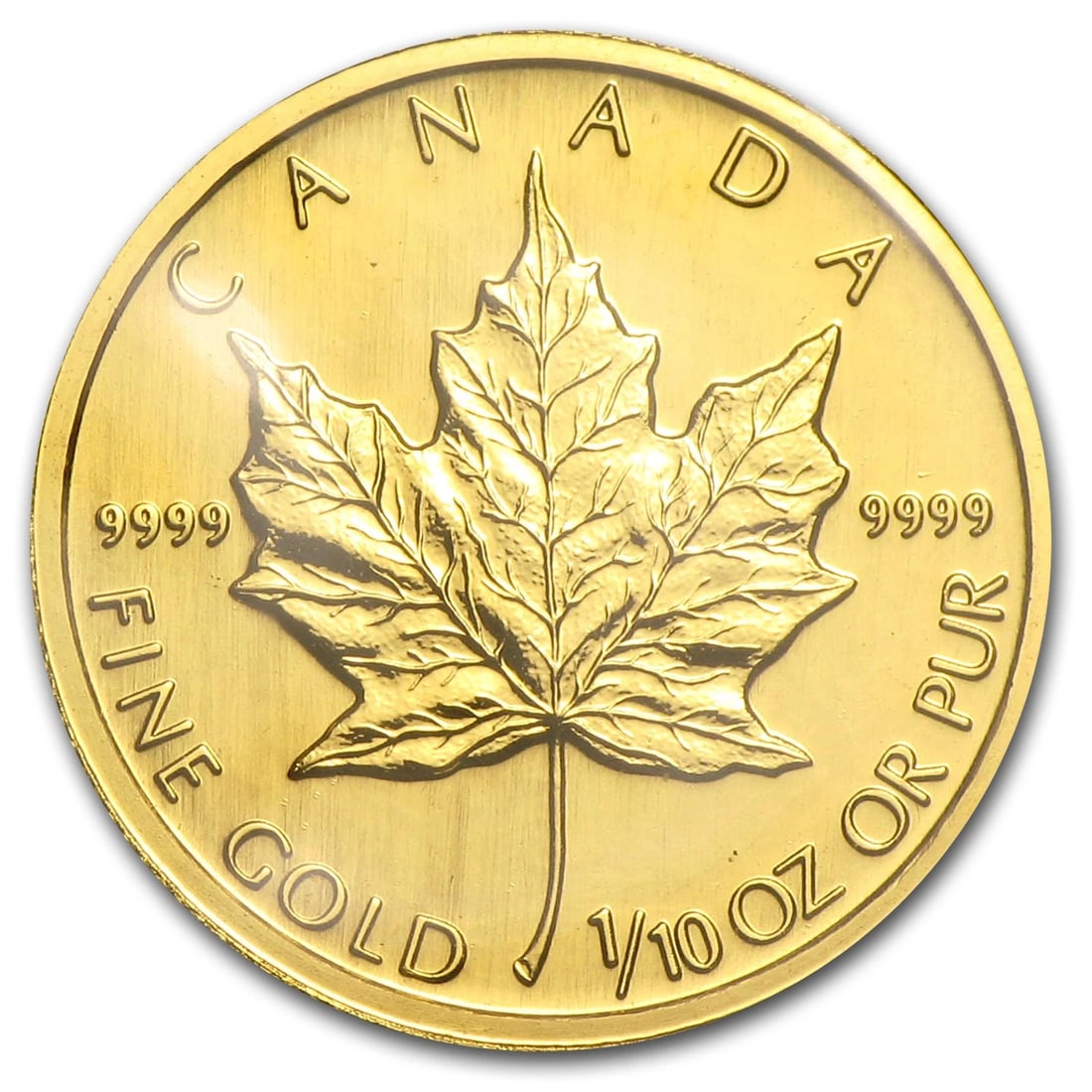 1992 CANADA 1/10 OZ GOLD MAPLE LEAF BU (1 of 2)