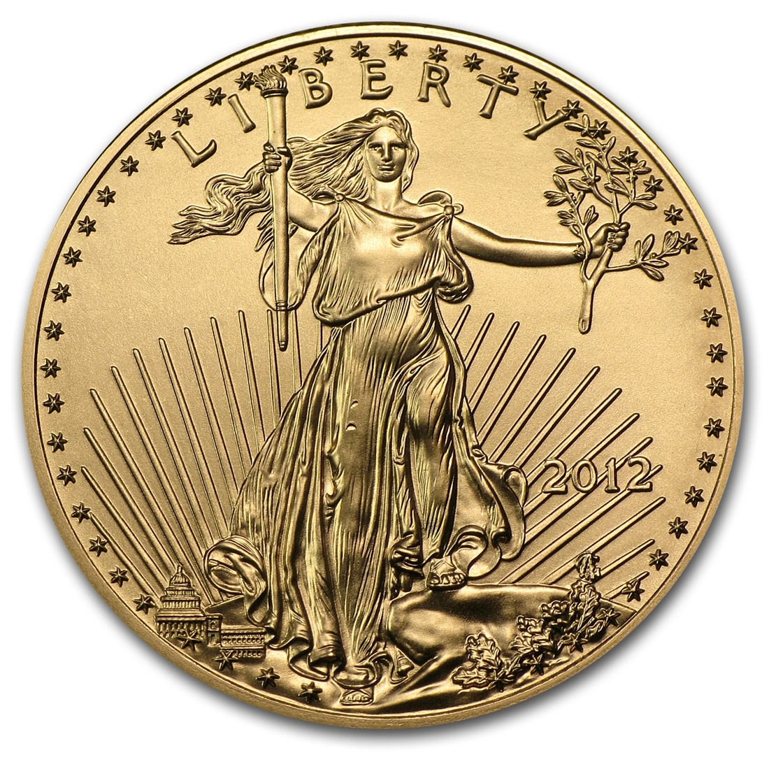 2012 1/2 OZ AMERICAN GOLD EAGLE BU (1 of 2)