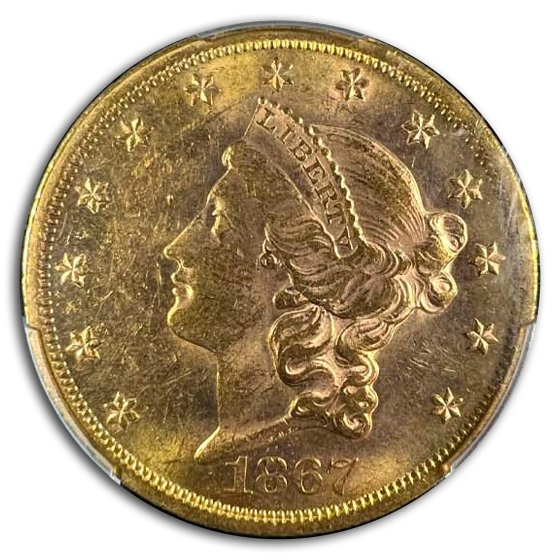 1867 $20 LIBERTY GOLD DOUBLE EAGLE (1 of 2)