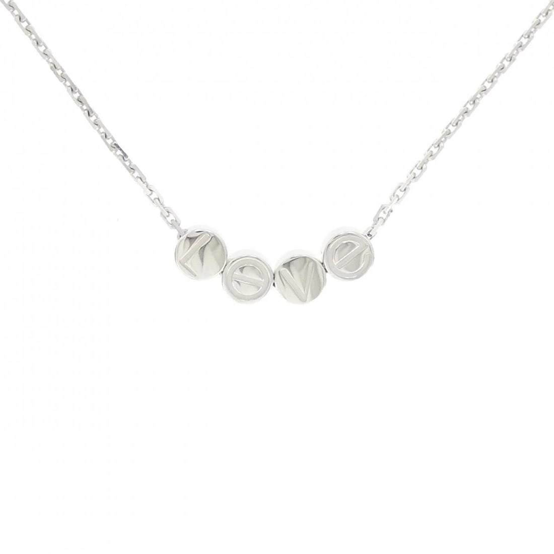 CARTIER LOVE NECKLACE: Cartier Love Necklace Brand: Cartier Type: Necklace Material: 750 White Gold Color: White Gold Size: 39/41cm Accessories: None Accessories Notice: When purchasing pre-owned goods, please