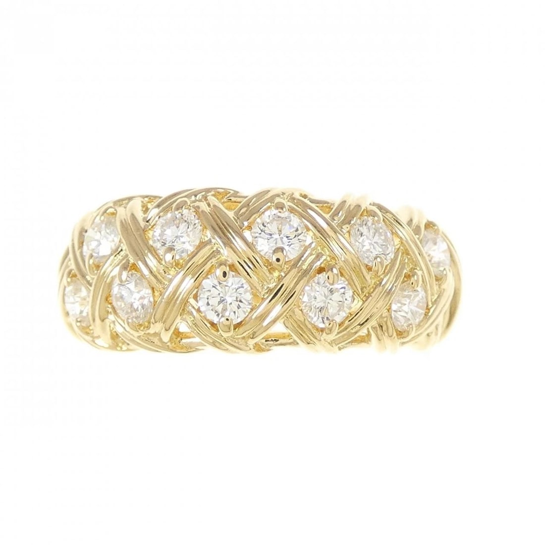 MIKIMOTO DIAMOND RING: MIKIMOTO Diamond Ring Brand: MIKIMOTO Type: Ring Material: K18 Yellow Gold Main Stone Natural Color: Yellow Gold Size: 5.5 (US size) Accessories: None Accessories Notice: When purchasing p