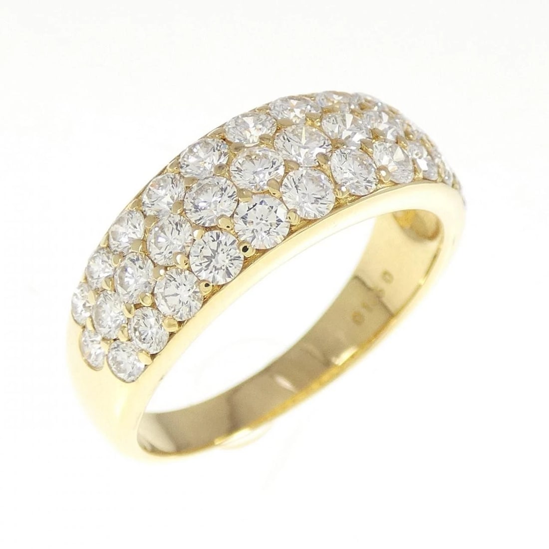 MIKIMOTO DIAMOND RING: MIKIMOTO Diamond Ring Brand: MIKIMOTO Type: Ring Material: K18 Yellow Gold Main Stone Natural Color: Yellow Gold Size: 5.5 (US size) Accessories: None Accessories Notice: When purchasing p