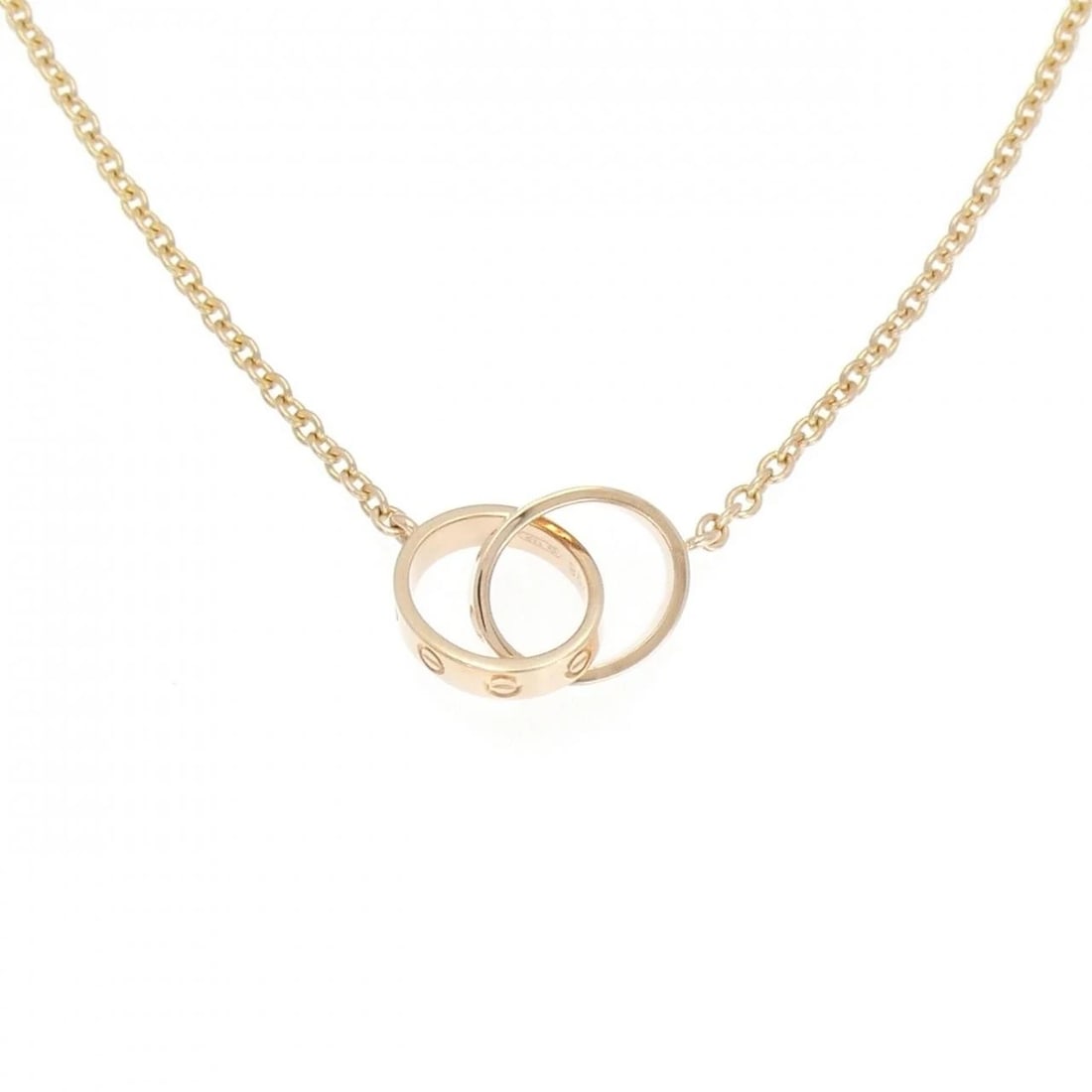 CARTIER BABY LOVE NECKLACE: Cartier Baby Love Necklace Brand: Cartier Type: Necklace Material: 750 Pink Gold Color: Pink Gold Size: 44cmActualSize Max W: 10.0mm Chain Max. W: 1.8mm Accessories: None Accessories Notice: