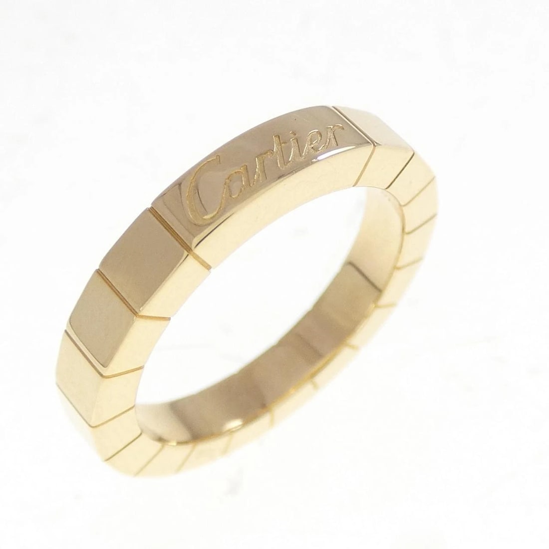 CARTIER LANIERES RING: Cartier Lanieres Ring Brand: Cartier Type: Ring Material: 750 Yellow Gold Color: Yellow Gold Size: 3.5-4 (US size) Accessories: None Accessories Notice: When purchasing pre-owned goods,
