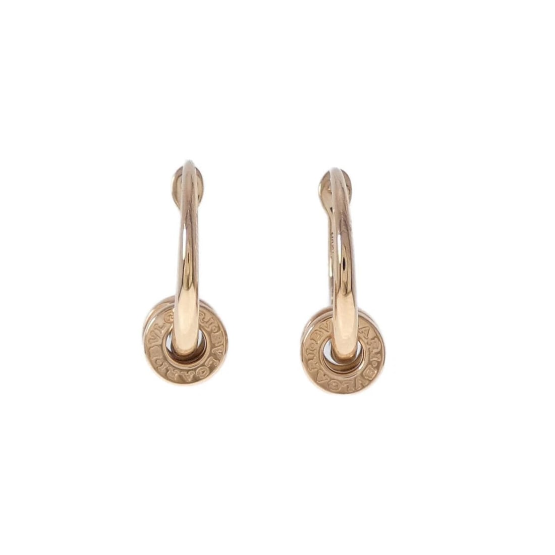 BVLGARI B.ZERO1 EARRINGS: BVLGARI B.zero1 Earrings Brand: BVLGARI Type: Earrings Material: 750 Pink Gold Color: Pink Gold Size: ActualSize HxW: 21.1mmx8.0mm Accessories: None Accessories Notice: When purchasing pre