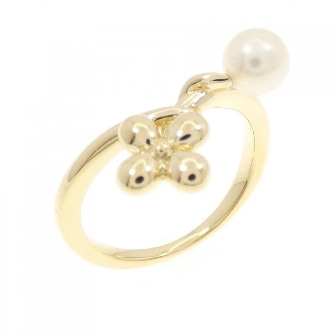 PERLITA MIKIMOTO AKOYA PEARL RING: PERLITA MIKIMOTO Akoya Pearl Ring Brand: PERLITA MIKIMOTO Type: Ring Material: K18 Yellow Gold Color: Yellow Gold Size: 5 (US size) Accessories: None Accessories Notice: When purchasing