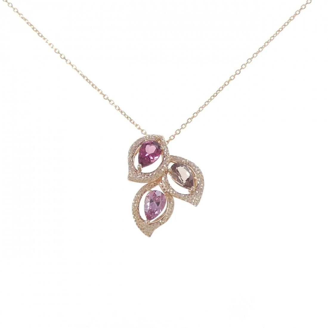TASAKI GARNET NECKLACE: TASAKI Garnet Necklace Brand: TASAKI Type: Necklace Material: K18 Pink Gold Main Stone Garnet Color: K18 Pink Gold Size: 45cm ActualSize Pendant top H x W: 20.3mmx14.9mm Chain Max. W: 1.0mm 