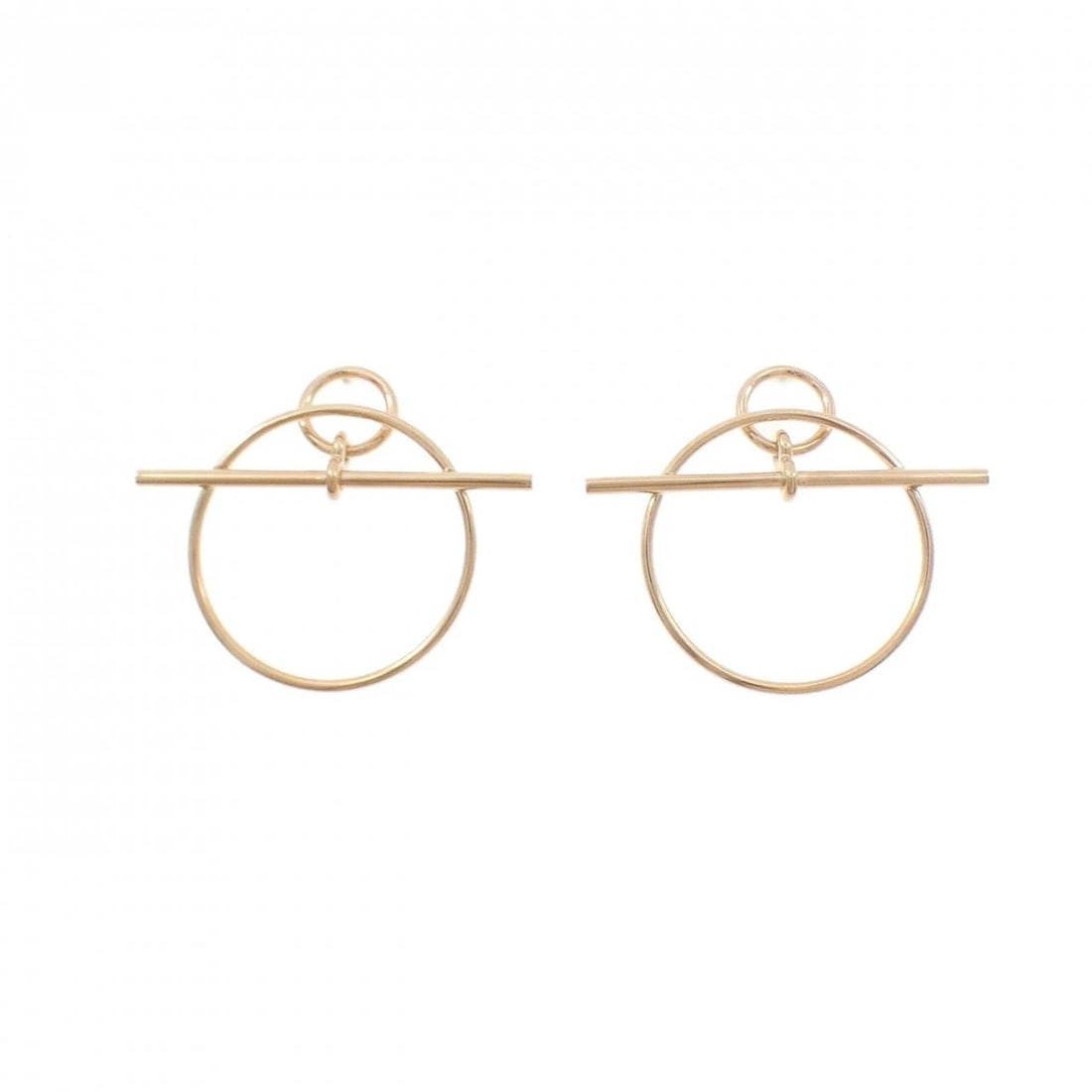 HERMES ECHAPPEE EARRINGS: HERMES ECHAPPEE Earrings Brand: HERMES Type: Earrings Material: 750 Pink Gold Color: Pink Gold Size: ActualSize HxW: 30.9mmx36.2mm Accessories: None Accessories Notice: When purchasing
