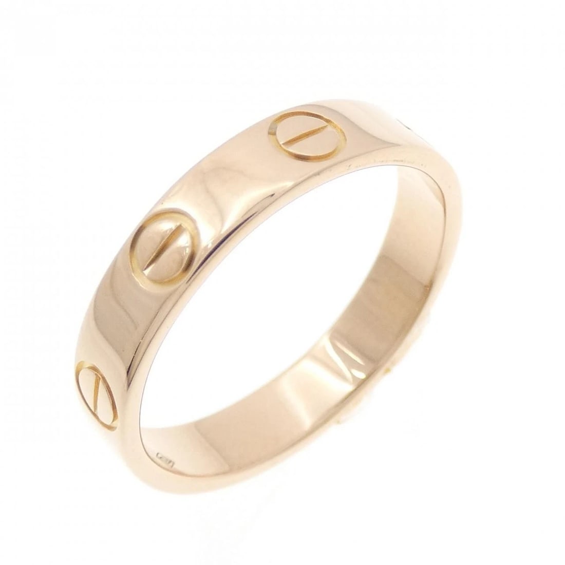 CARTIER MINI LOVE RING: Cartier Mini Love Ring Brand: Cartier Type: Ring Material: 750 Pink Gold Color: Pink Gold Size: 5 (US size) Accessories: None Accessories Notice: When purchasing pre-owned goods, please refer