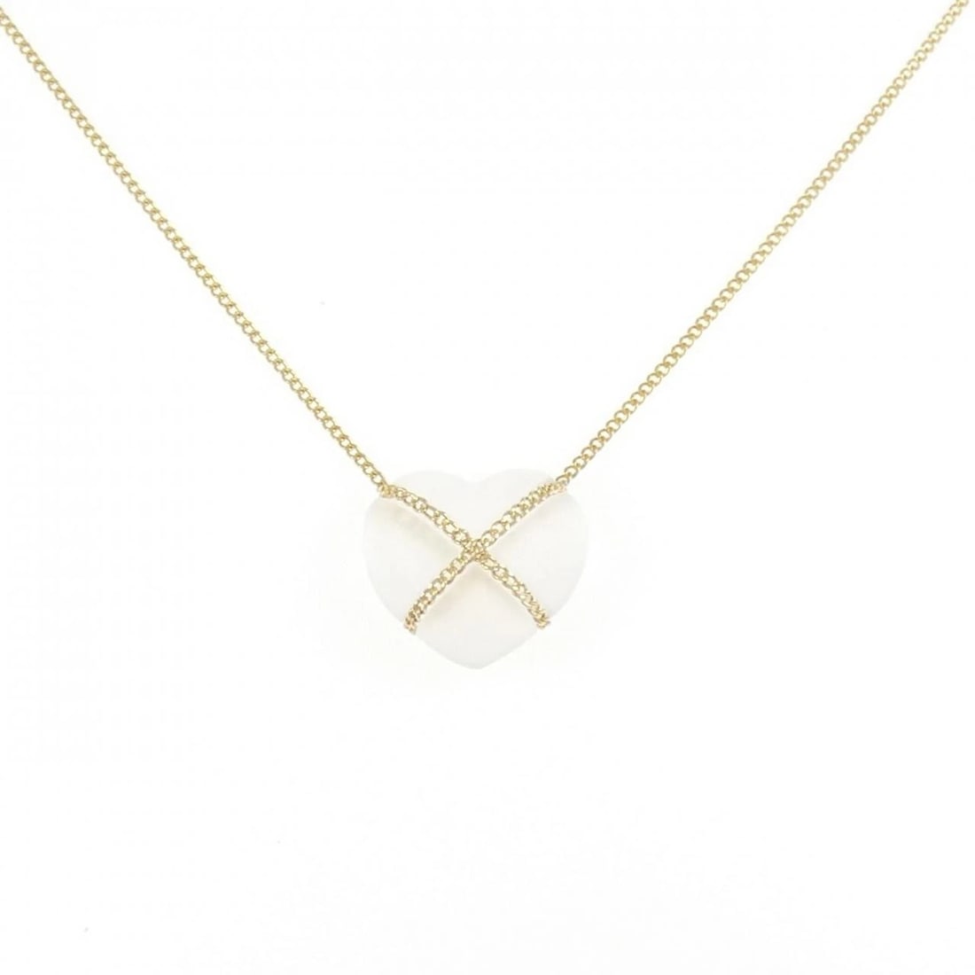 TIFFANY QUARTZ NECKLACE: Tiffany Quartz Necklace Brand: Tiffany Type: Necklace Material: 750 Yellow Gold Color: Yellow Gold Size: 42cm ActualSize Pendant top H x W: 12.6mmx14.0mm Chain Max. W: 0.9mm Accessories: None