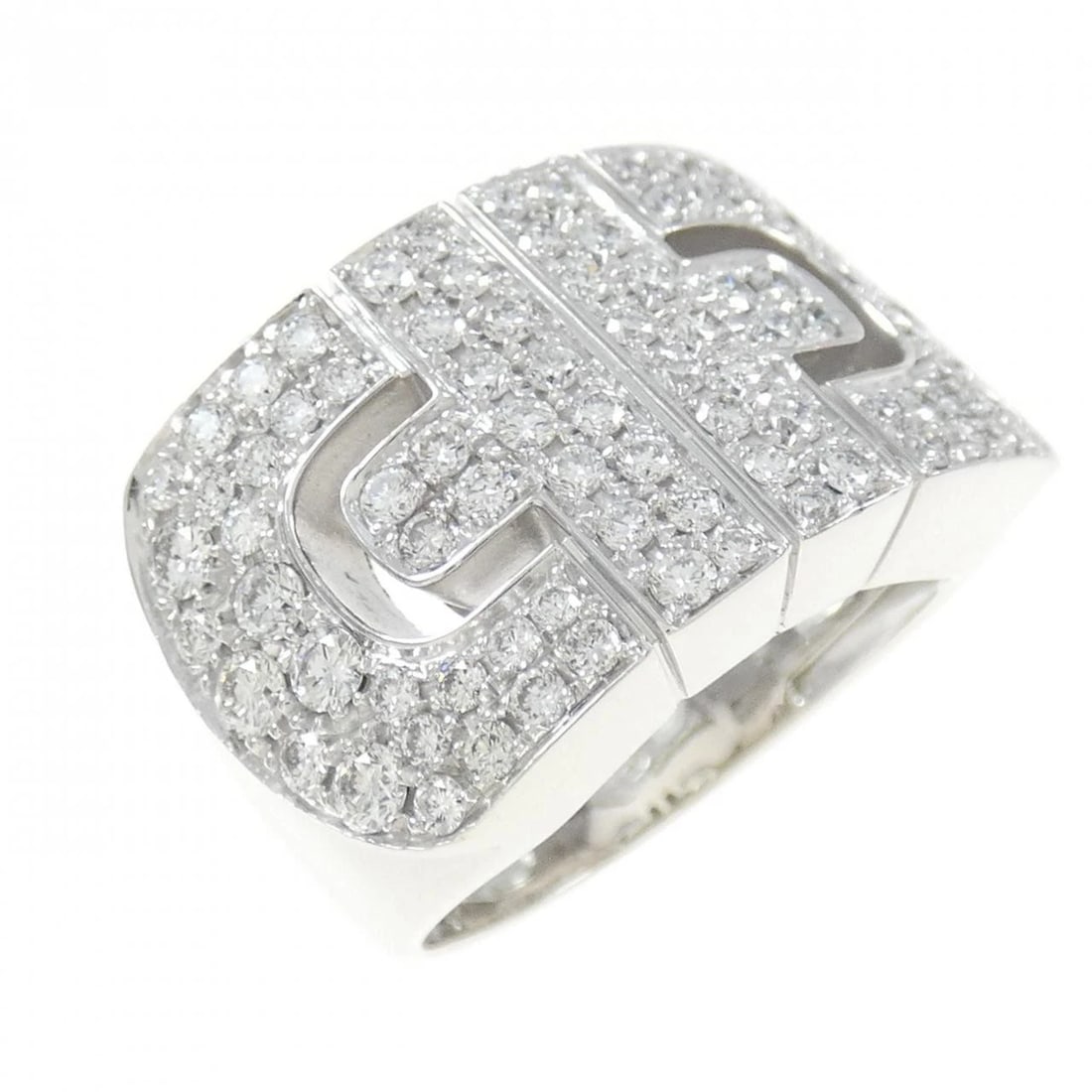 BVLGARI PARENTESI RING: Bvlgari Parentesi Ring Brand: BVLGARI Type: Ring Material: 750 White Gold Main Stone Natural Color: White Gold Size: 4.5-5 (US size) Accessories: None Accessories Notice: When purchasing p