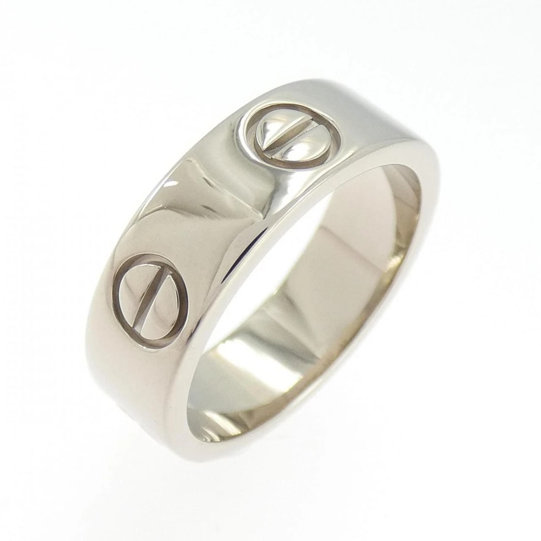 CARTIER LOVE RING: Cartier Love Ring Brand: Cartier Type: Ring Material: 750 White Gold Color: White Gold Size: 5 (US size) Accessories: None Accessories Notice: When purchasing pre-owned goods, please refer to