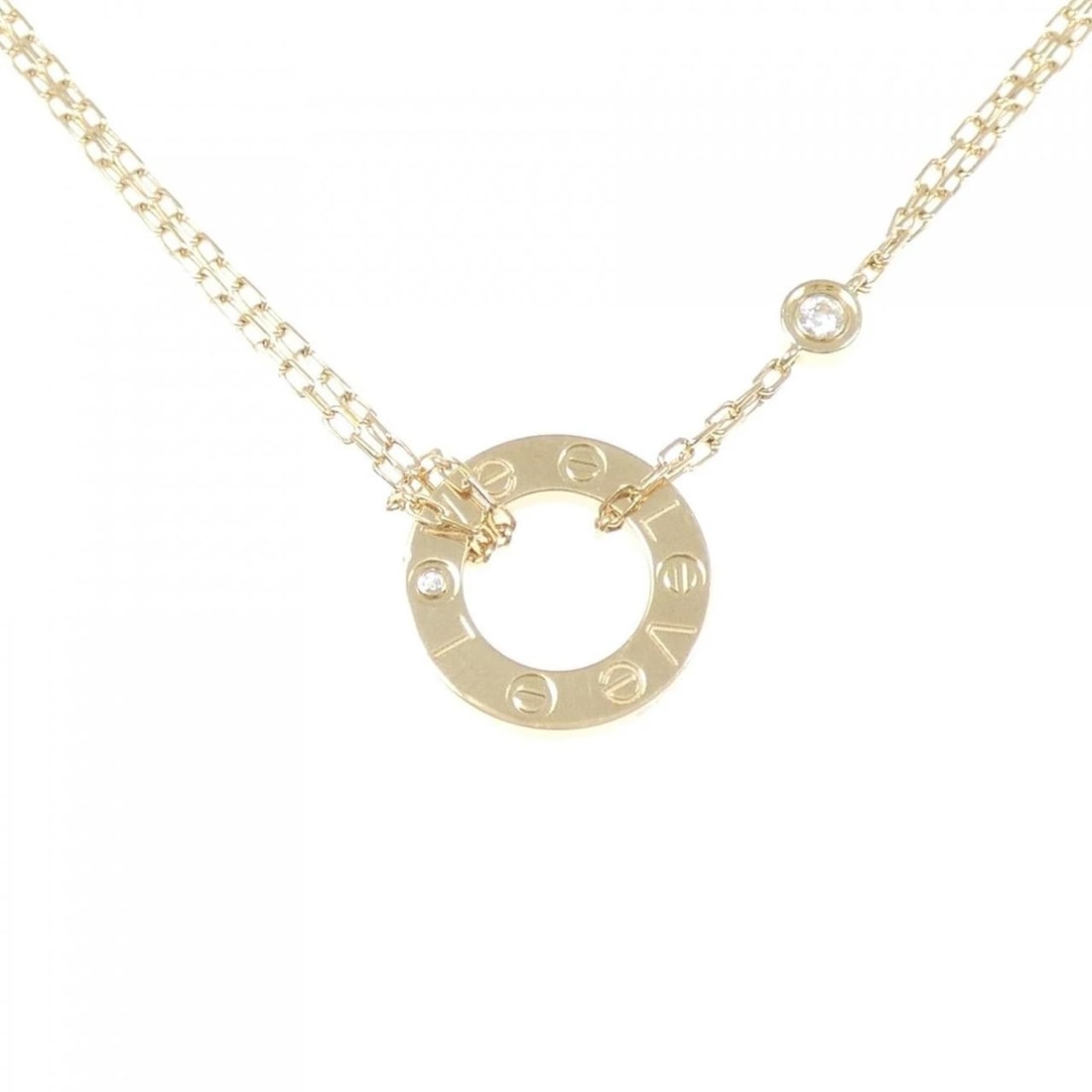 CARTIER LOVE NECKLACE: Cartier Love Necklace Brand: Cartier Type: Necklace Material: 750 Yellow Gold Main Stone Natural Color: Yellow Gold Size: 41 45cm Accessories: None Accessories Notice: When purchasing