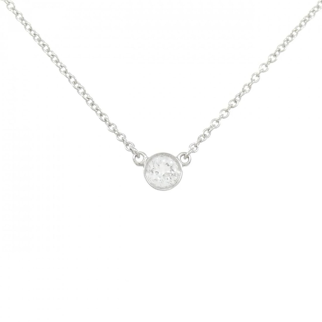 TIFFANY & CO. BY THE YARD NECKLACE: Tiffany & Co. By the Yard Necklace Brand: Tiffany Type: Necklace Material: Platinum 950 Main Stone Natural Color: Platinum Size: 40cm ActualSize Diameter: 4.5mm Chain Max. W: 1.2mm 