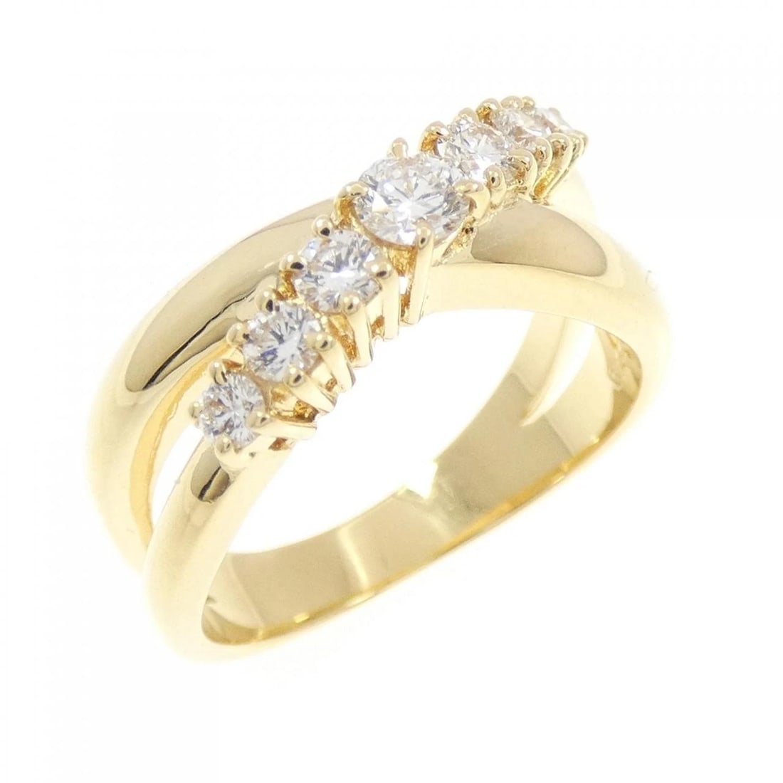 MIKIMOTO DIAMOND RING: MIKIMOTO Diamond Ring Brand: MIKIMOTO Type: Ring Material: K18 Yellow Gold Main Stone Natural Color: Yellow Gold Size: 4.5-5 (US size) Accessories: None Accessories Notice: When purchasing