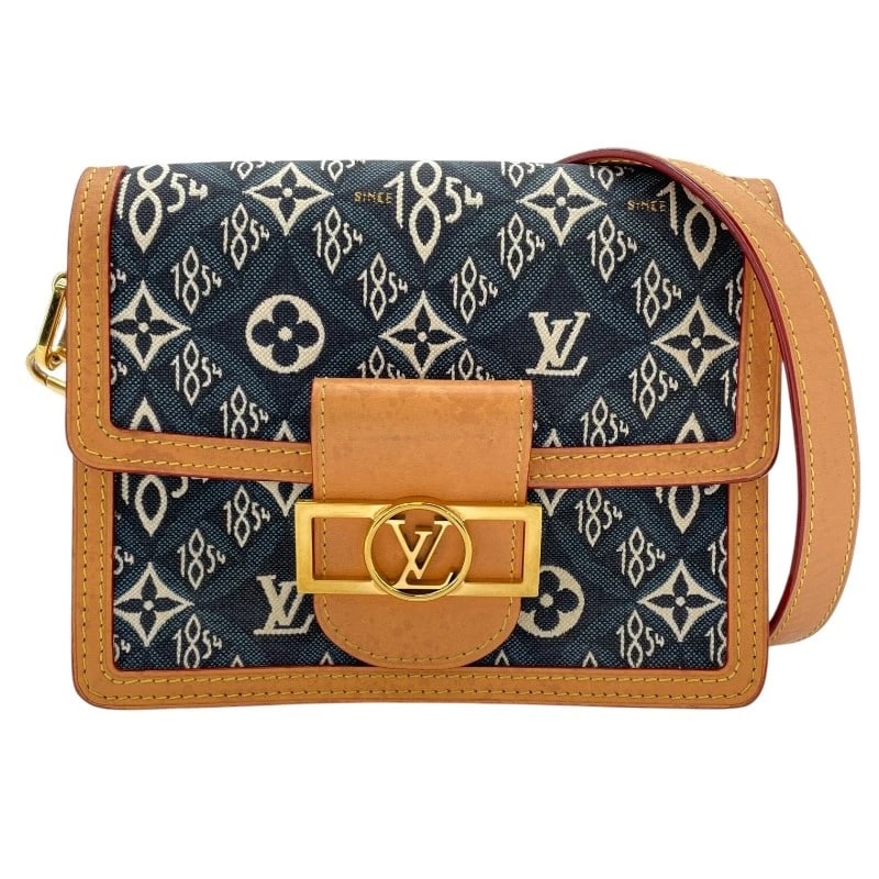 LOUIS VUITTON DAUFINE MINI SHOULDER BAG: LOUIS VUITTON Daufine MINI Shoulder Bag Brand: LOUIS VUITTON Type: Shoulder Bag Material: SINCE1854 Color: blue Size: W7.9 x H5.9x D3.5inch Accessories: None Accessories Notice: When